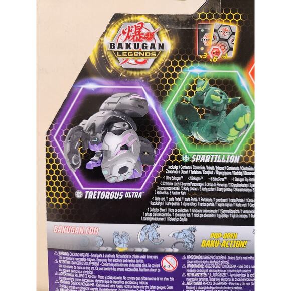 Bakugan Legends Starter 3pk, Tretorous Ultra with Spartillion and Fenneca NEW - Picture 7 of 7